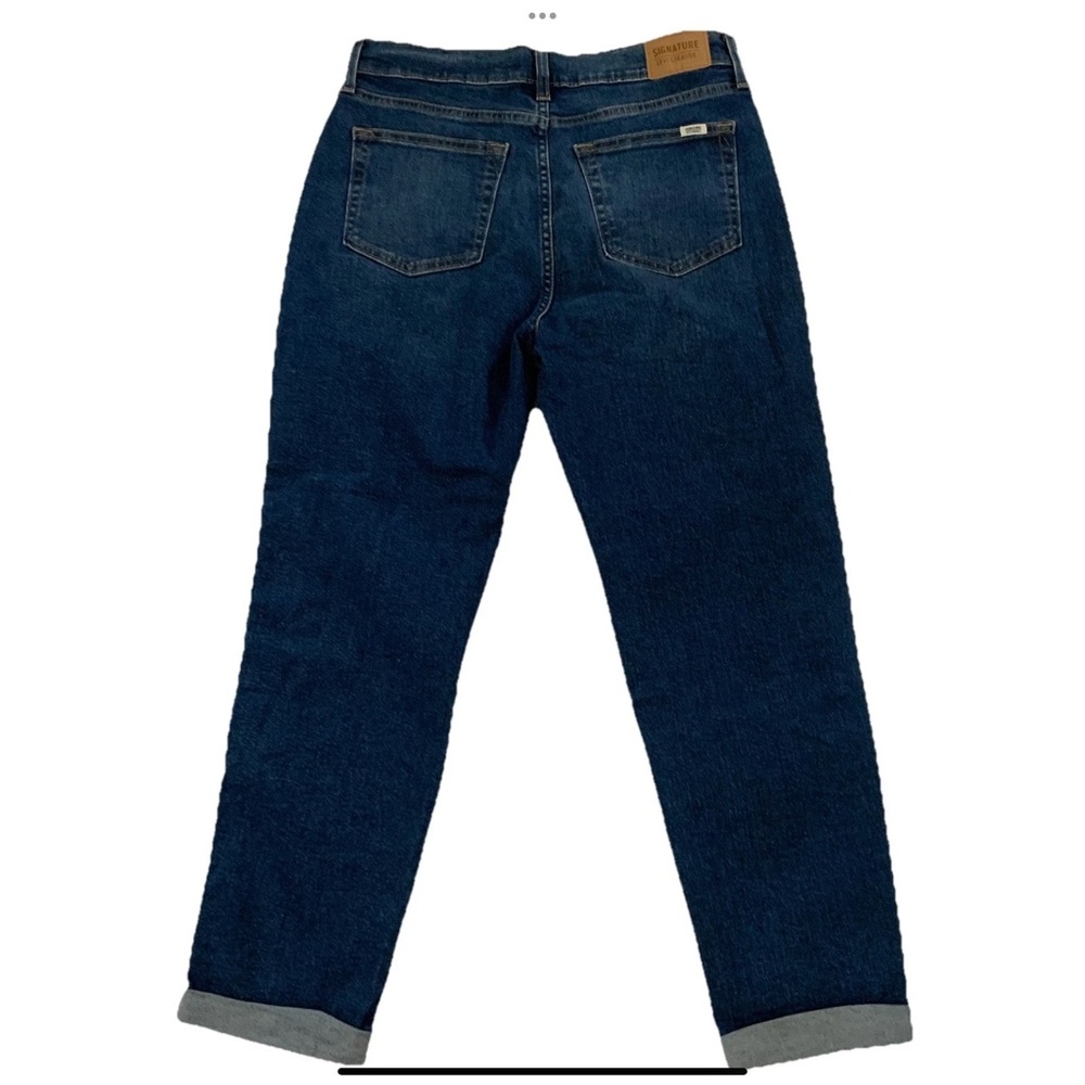 Signature Levi's Women's Size 4 Mid Rise Heritage Boyfriend Jeans Cuffed Stretch
